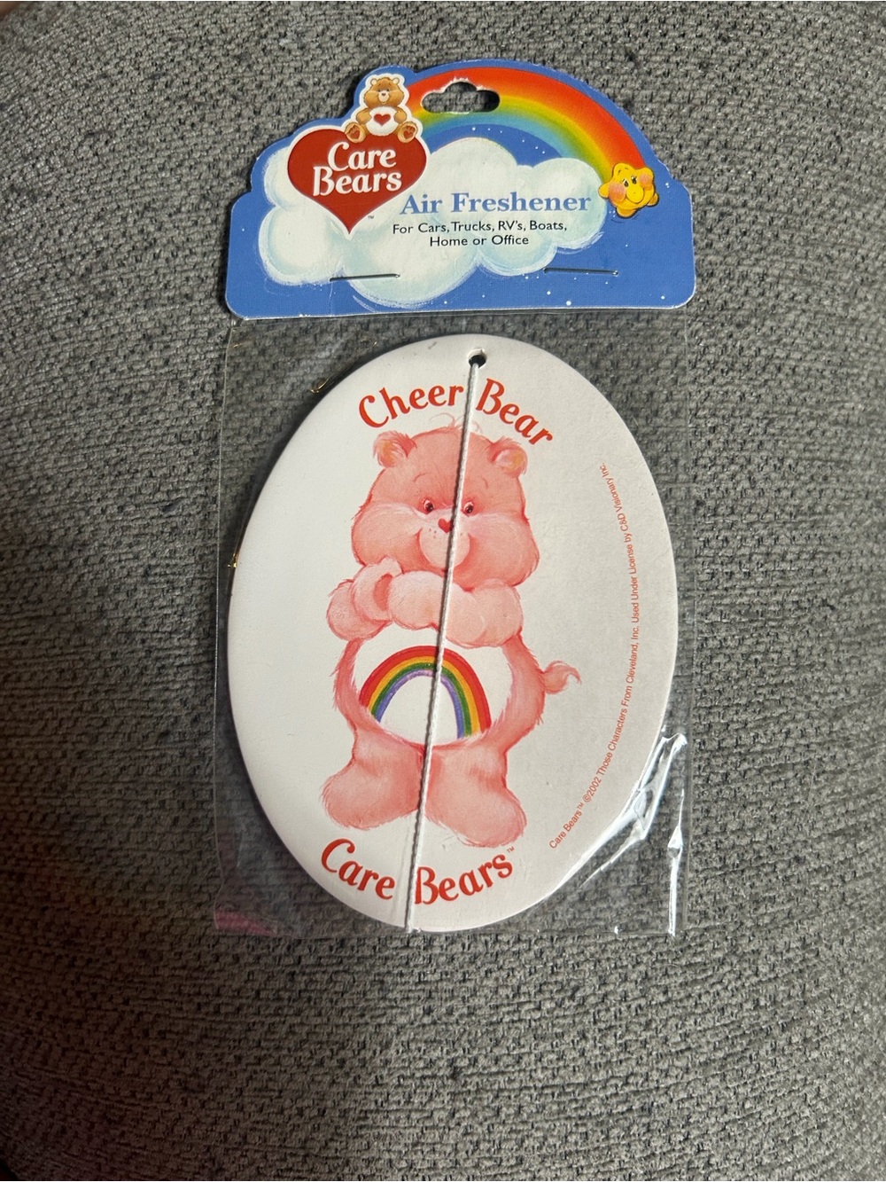 Care Bears Cheer Bear Pink Rainbow Air Freshener Hanging Decor